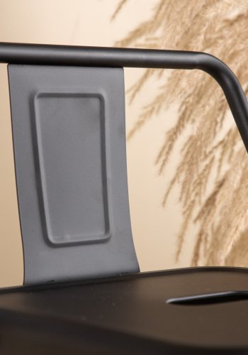 VENTURE DESIGN Tempe barkrakk, med ryggsttte og fotsttte - matt sort stl