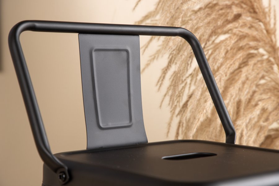 VENTURE DESIGN Tempe barkrakk, med ryggsttte og fotsttte - matt sort stl