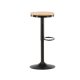 VENTURE DESIGN Conway barkrakk, hydejusterbar, med fotsttte - naturlig MDF og svart stl