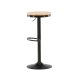 VENTURE DESIGN Conway barkrakk, hydejusterbar, med fotsttte - naturlig MDF og svart stl