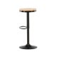VENTURE DESIGN Conway barkrakk, hydejusterbar, med fotsttte - naturlig MDF og svart stl