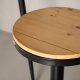 VENTURE DESIGN Conway barkrakk, hydejusterbar, med fotsttte - naturlig MDF og svart stl