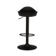 VENTURE DESIGN Adesto Barhocker, mit Fußstütze – mattschwarzer Kunststoff und schwarzer Stahl