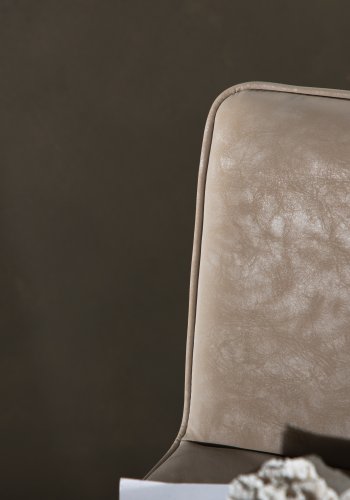 VENTURE DESIGN Bisbee barkrakk, med ryggsttte og fotsttte - beige mikrofiber og svart stl