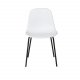 VENTURE DESIGN Arctic Esszimmerstuhl – weißer Kunststoff und schwarzes Metall