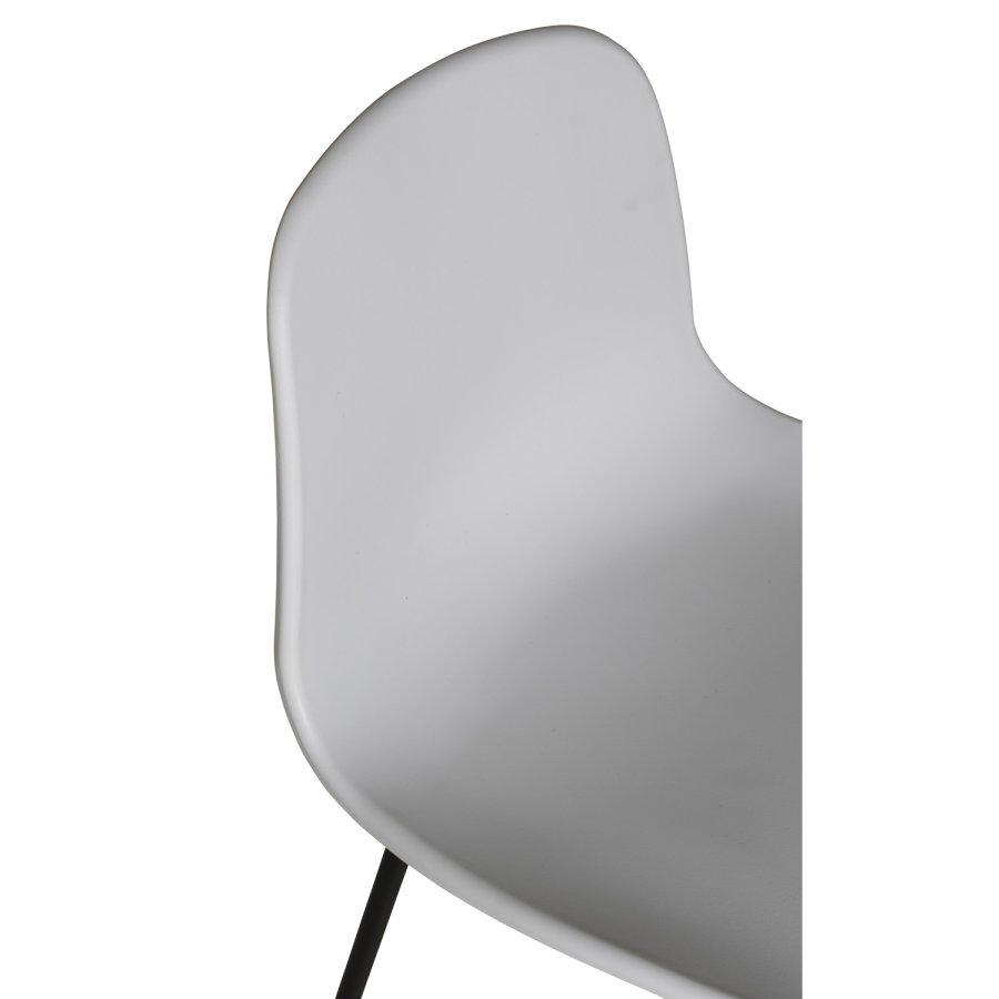 VENTURE DESIGN Arctic Esszimmerstuhl – weißer Kunststoff und schwarzes Metall