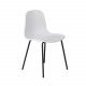 VENTURE DESIGN Arctic Esszimmerstuhl – weißer Kunststoff und schwarzes Metall