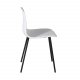 VENTURE DESIGN Arctic Esszimmerstuhl – weißer Kunststoff und schwarzes Metall