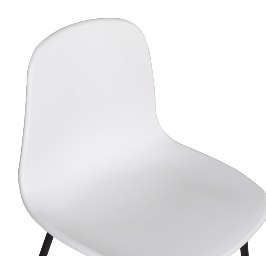 VENTURE DESIGN Arctic Esszimmerstuhl – weißer Kunststoff und schwarzes Metall