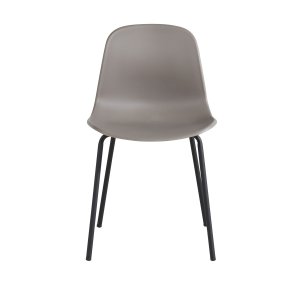 VENTURE DESIGN Arctic spisebordsstol - khaki plastik og sort metal