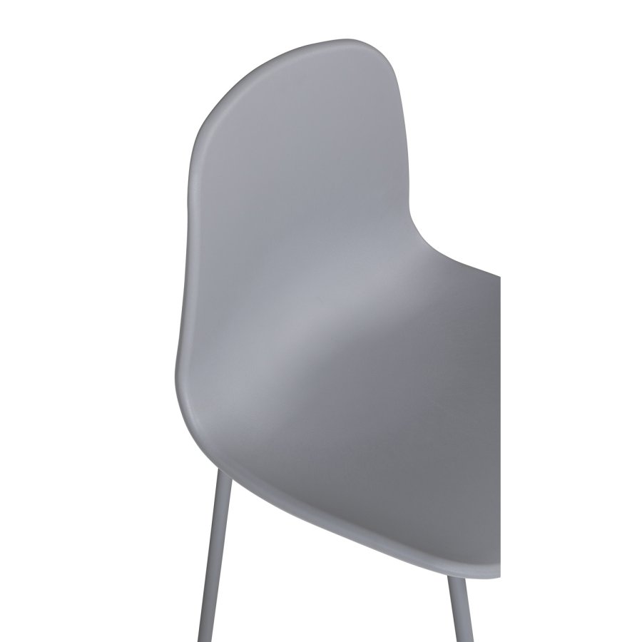 VENTURE DESIGN Arctic Esszimmerstuhl - grauer Kunststoff und graues Metall