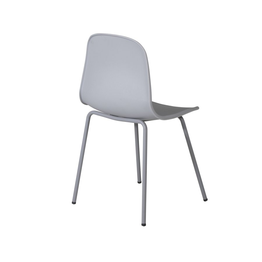 VENTURE DESIGN Arctic Esszimmerstuhl - grauer Kunststoff und graues Metall