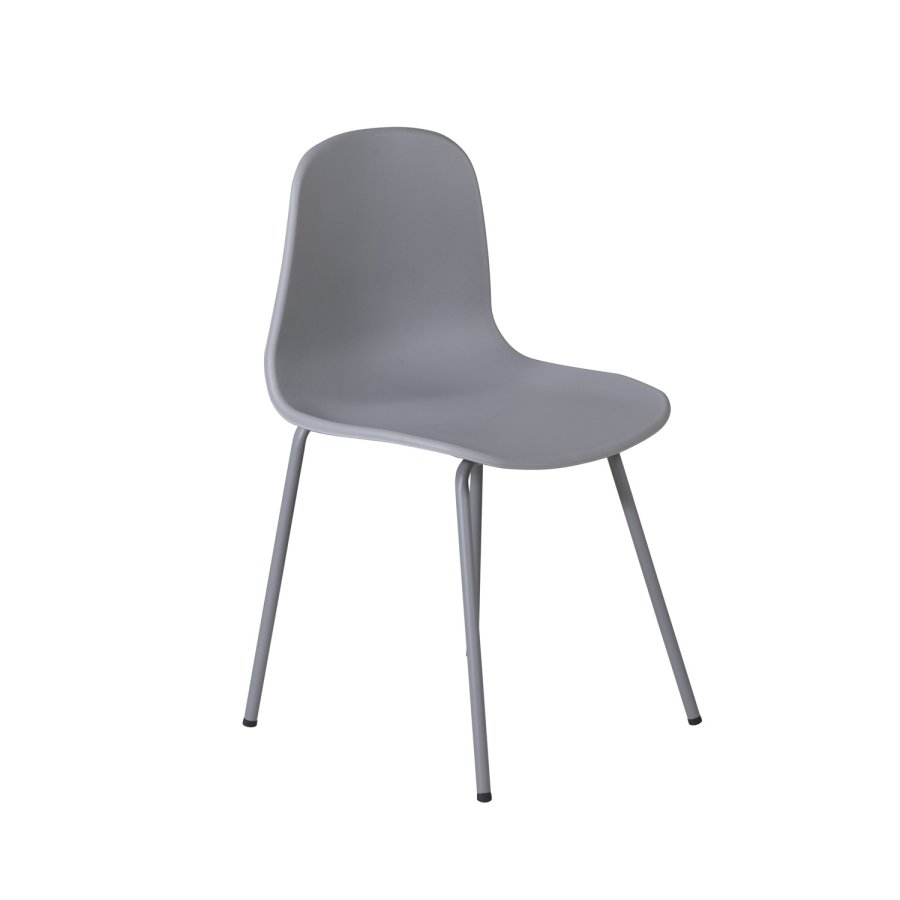 VENTURE DESIGN Arctic Esszimmerstuhl - grauer Kunststoff und graues Metall