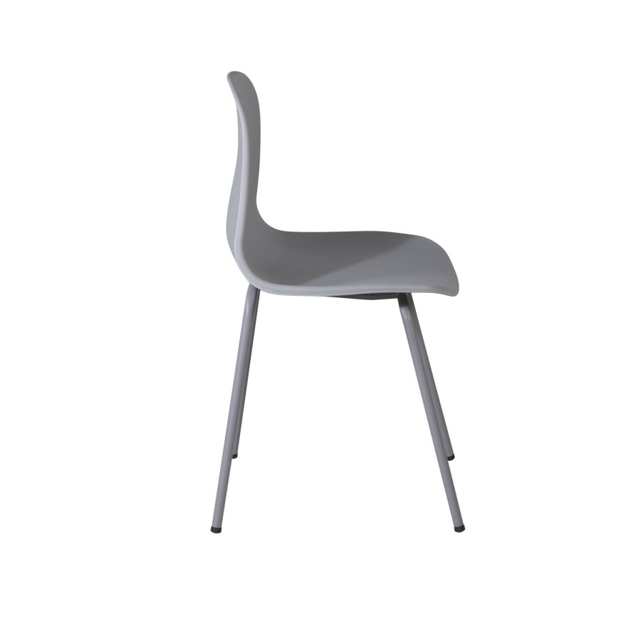 VENTURE DESIGN Arctic Esszimmerstuhl - grauer Kunststoff und graues Metall