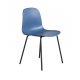 VENTURE DESIGN Arctic Esszimmerstuhl – blauer Kunststoff und schwarzes Metall