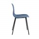 VENTURE DESIGN Arctic Esszimmerstuhl – blauer Kunststoff und schwarzes Metall