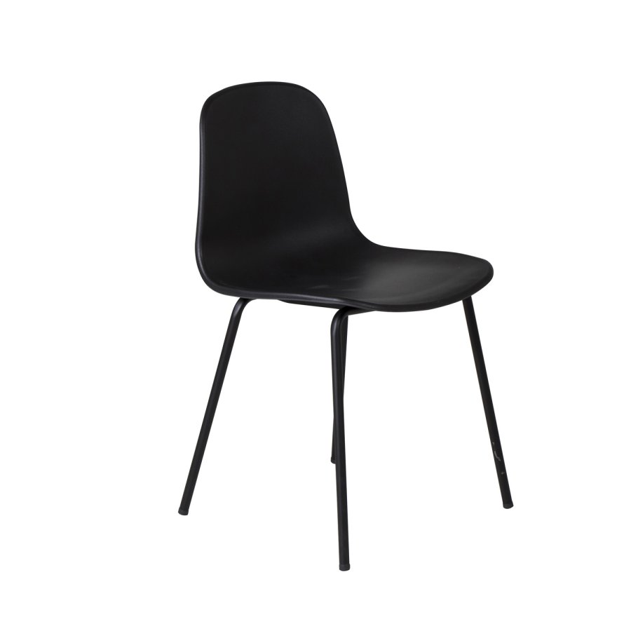 VENTURE DESIGN Arctic spisestuestol - svart plast og sort metall
