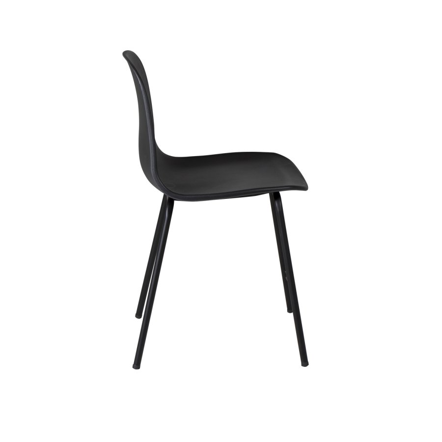 VENTURE DESIGN Arctic spisestuestol - svart plast og sort metall