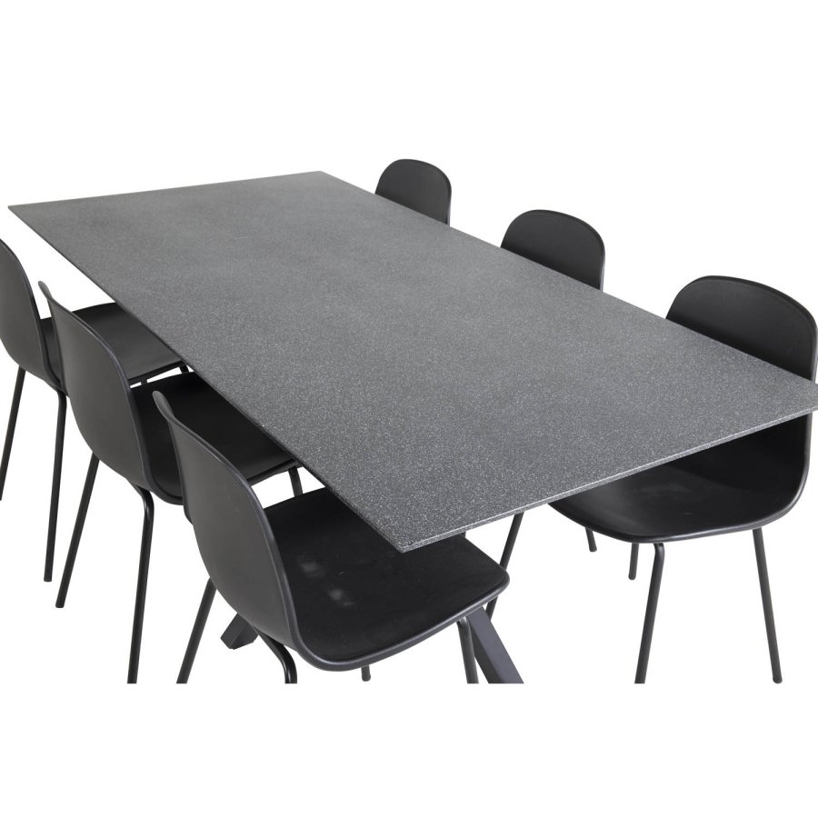 VENTURE DESIGN Arctic spisestuestol - svart plast og sort metall