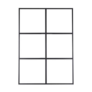 VENTURE DESIGN Leif Rumsavdelare - Glas och Svart Metall (150 x 210 cm)