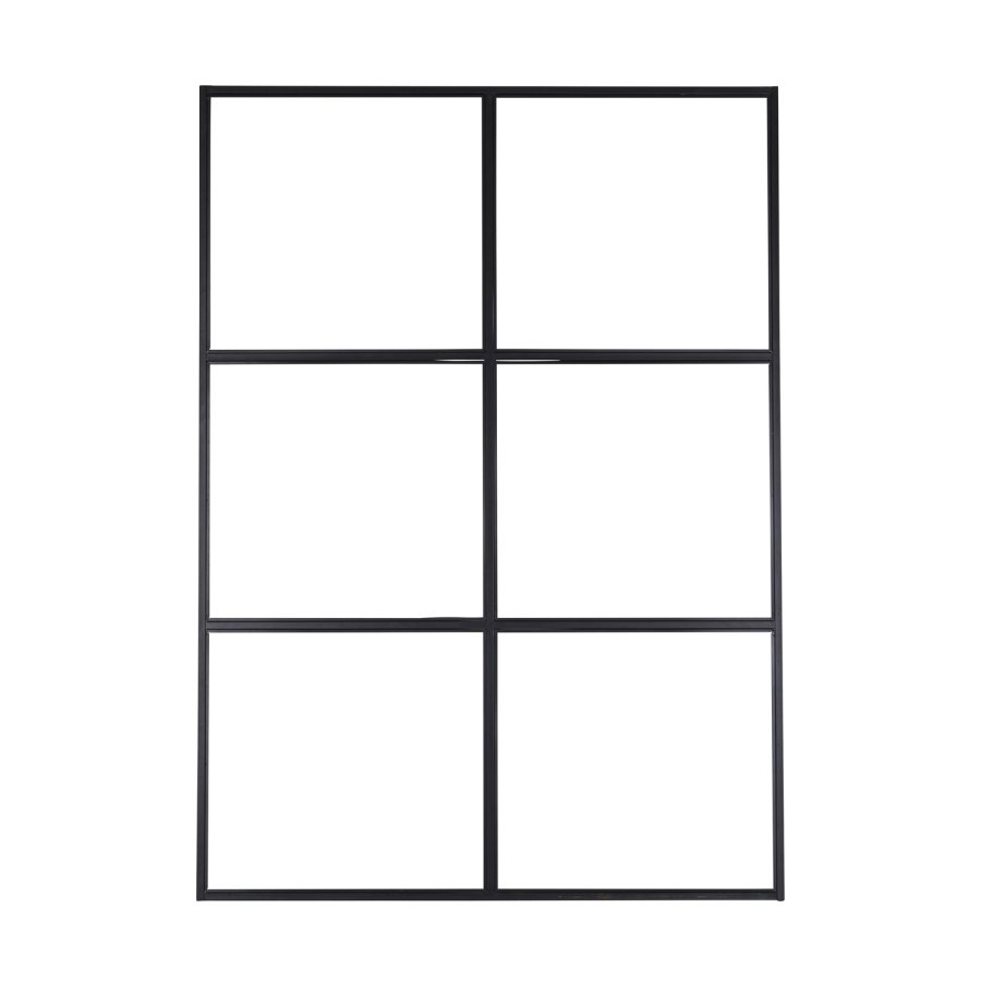 VENTURE DESIGN Leif Rumsavdelare - Glas och Svart Metall (150 x 210 cm)