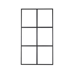 VENTURE DESIGN Leif Rumsavdelare - Glas och Svart Metall (120 x 210 cm)