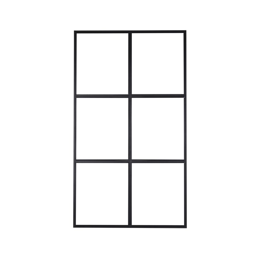 VENTURE DESIGN Leif romdeler - glass og sort metall (120x210)