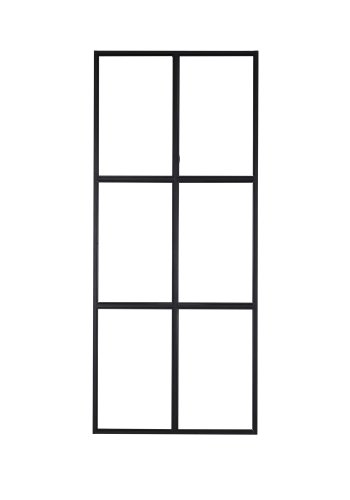 VENTURE DESIGN Leif romdeler - glass og sort metall (90x210)