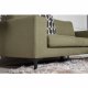 VENTURE DESIGN Bolero 3-Sitzer-Sofa - grünes Polyester und schwarzes Metall