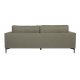 VENTURE DESIGN Bolero 3-Sitzer-Sofa - grünes Polyester und schwarzes Metall