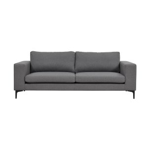 VENTURE DESIGN Bolero 3 pers. sofa - gr polyester og sort metal