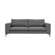 VENTURE DESIGN Bolero 3-seters sofa - gr polyester og sort metall