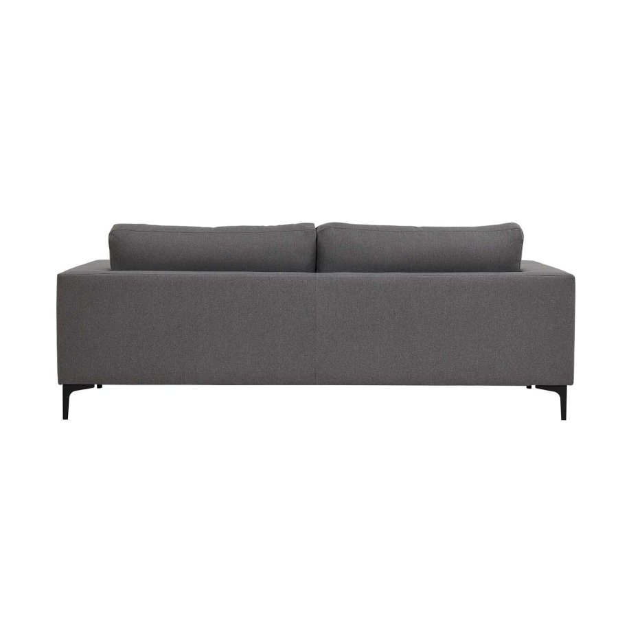 VENTURE DESIGN Bolero 3-seters sofa - gr polyester og sort metall