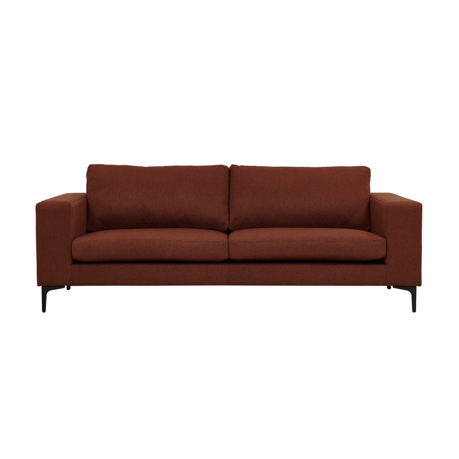 VENTURE DESIGN Bolero 3-seters sofa - rust polyester og sort metall