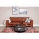 VENTURE DESIGN Bolero 3-seters sofa - rust polyester og sort metall