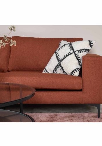 VENTURE DESIGN Bolero 3-seters sofa - rust polyester og sort metall