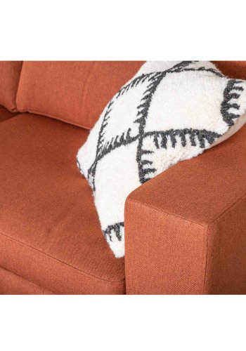 VENTURE DESIGN Bolero 3-seters sofa - rust polyester og sort metall