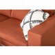 VENTURE DESIGN Bolero 3-seters sofa - rust polyester og sort metall