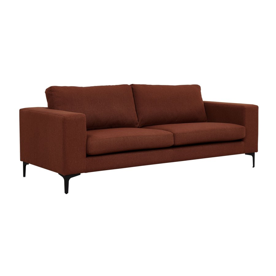 VENTURE DESIGN Bolero 3-seters sofa - rust polyester og sort metall