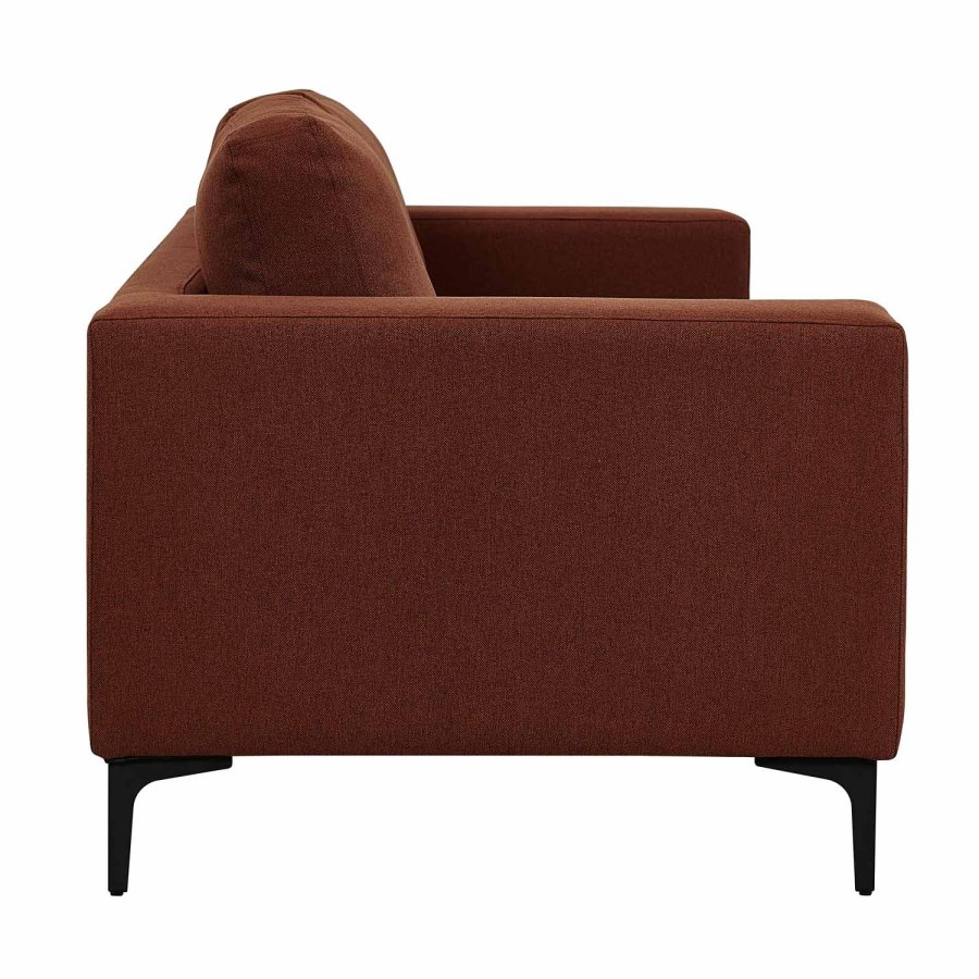 VENTURE DESIGN Bolero 3-seters sofa - rust polyester og sort metall