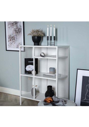 VENTURE DESIGN bokhylle - hvit stl (H:110cm x80cm x 40cm)