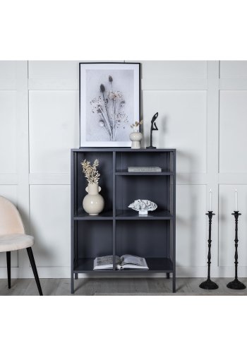 VENTURE DESIGN bokhylle - grtt stl (H:110cm x80cm x 40cm)