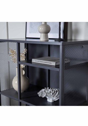 VENTURE DESIGN bokhylle - grtt stl (H:110cm x80cm x 40cm)