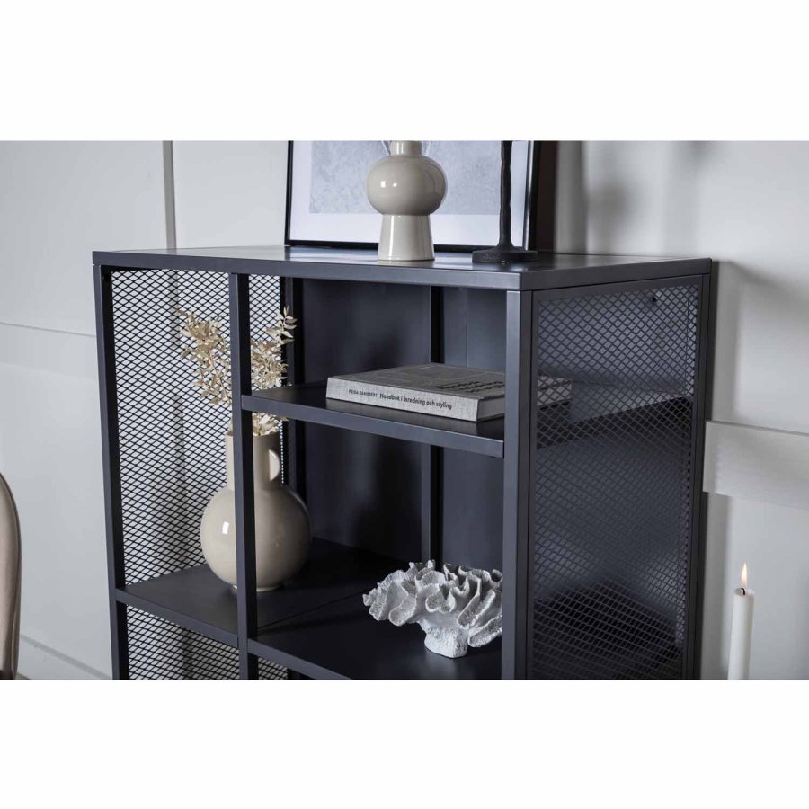 VENTURE DESIGN bokhylle - grtt stl (H:110cm x80cm x 40cm)