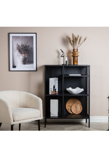 VENTURE DESIGN bokhylla - svart stl