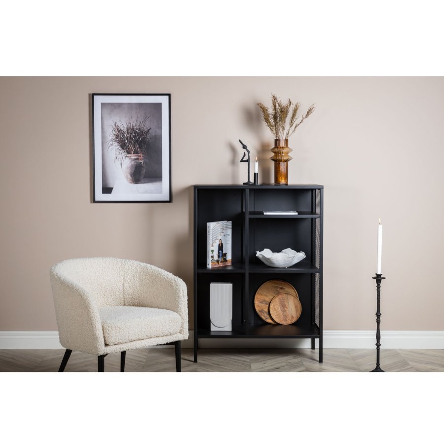 VENTURE DESIGN bokhylla - svart stl