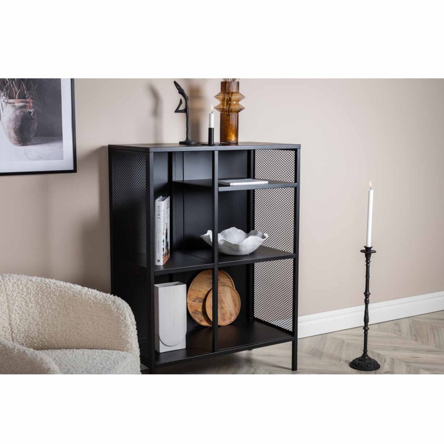 VENTURE DESIGN bokhylla - svart stl