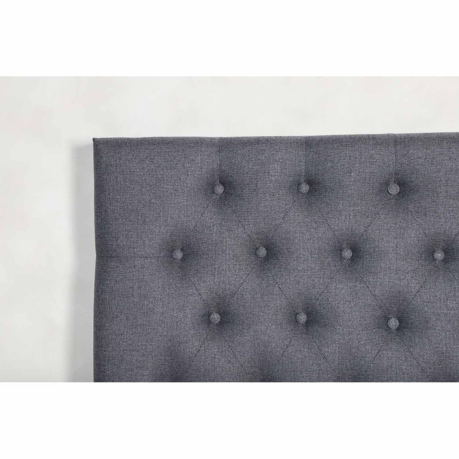 VENTURE DESIGN Furuvik-Kopfteil – dunkelgraues Polyester (B:120)