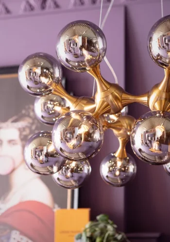 KARE DESIGN Atomic Balls loftlampe - slv glas og messing stl