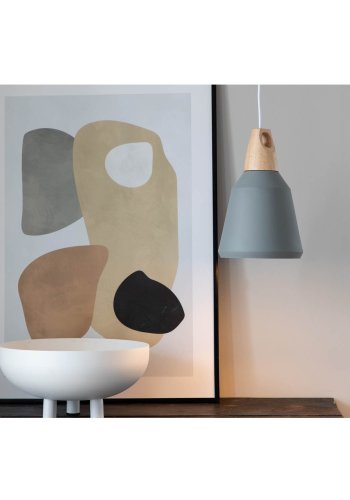 VENTURE DESIGN Nao loftlampe - natur tr og gr aluminium